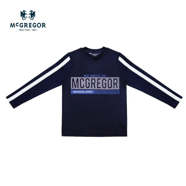 【MCGREGOR 瑪格麗格】長袖字體印花圓領T圓-男童款(236701)