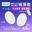 【Philips 飛利浦照明】靜欣LED吸頂燈 40W 簡約版 星鑽版 遙控調光吸頂燈 2入組(4~8坪)