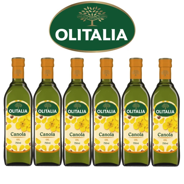 Olitalia 奧利塔 頂級芥花油禮盒組(750mlx6瓶)