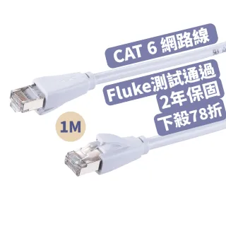 【PX 大通-】CAT6高速1M1米250M乙太1G網路線Fluke線纜測試RJ4網路攝影機POE供電交換器