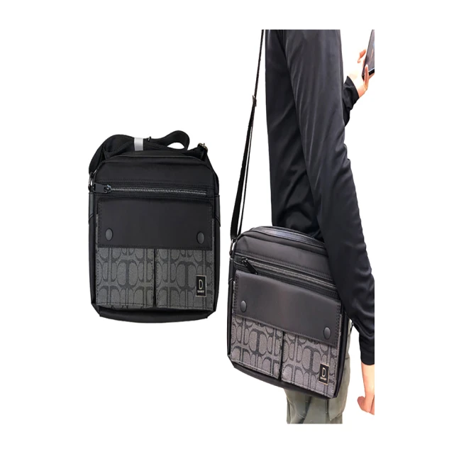 OverLand 肩側包大容量可A4紙二層主袋+外袋共六層(