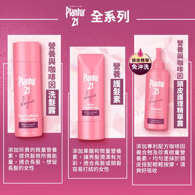 【Plantur 21官方直營】營養與咖啡因洗髮露200ml+頭皮護理精華露125ml