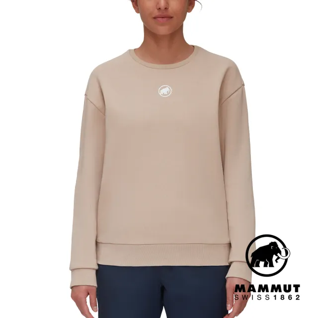 【Mammut 長毛象】Mammut Core ML Crew Neck Original W 機能休閒長袖T恤 女款 薩凡納褐 #1014-04071