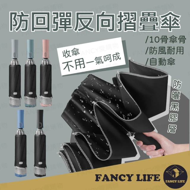 禾統 UV50+自動收納反折傘(UV傘 自動傘 抗風級 10