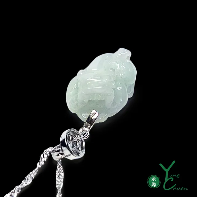 【YC寶石】A貨翡翠古錢貔貅墜鍊(@G15)