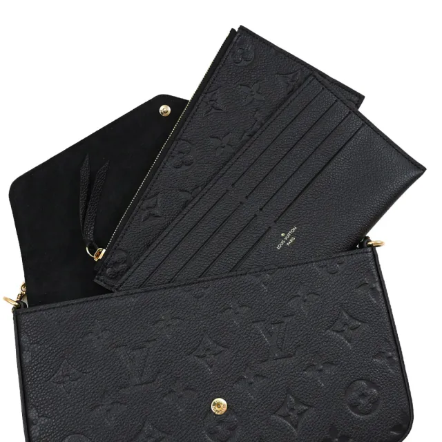 【Louis Vuitton 路易威登】LV M82477 Pochette Felicie 經典牛皮壓花多功能手提包鍊包晚宴包(現貨)