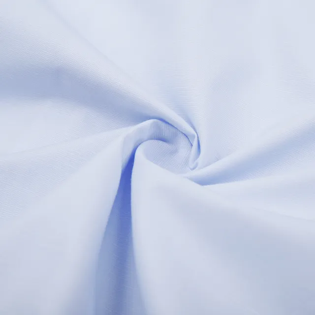 【ROBERTA 諾貝達】台灣製男裝 時尚經典百搭素面長袖襯衫(藍)