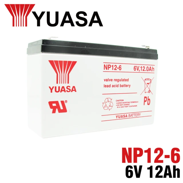 【CSP】YUASA 湯淺 NP12-6(鉛酸電池6V12Ah 緊急照明電池 玩具車 不斷電 UPS 手電筒 血壓計 POS系統機器)