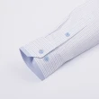 【ROBERTA 諾貝達】台灣製 吸濕排汗 修身版 觸感細緻長袖襯衫(藍)