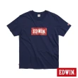 【EDWIN】男裝 佩斯里紋LOGO短袖T恤(丈青色)