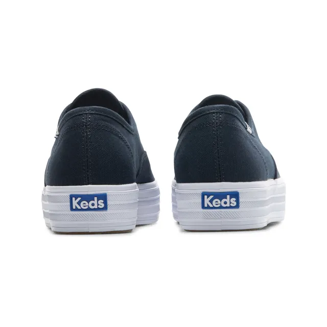 【Keds】THE PLATFORM 經典厚底帆布休閒鞋-深藍(9231W133498)