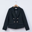 【H2O】雙排釦修身版西裝外套 #3633010(黑/藍色)