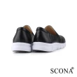 【SCONA 蘇格南】全真皮 輕量舒適休閒鞋(黑色 7398-1)