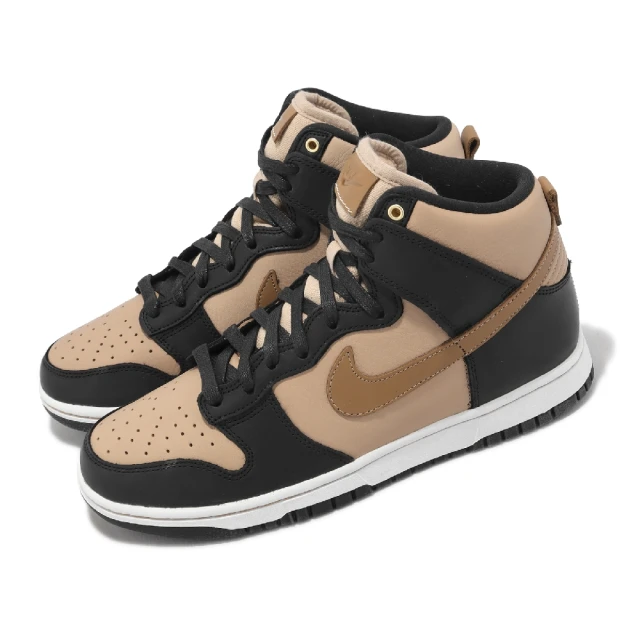 NIKE 耐吉NIKE 耐吉 休閒鞋 Wmns Dunk High LXX 女鞋 黑 卡其 皮革 高筒 Black Flax(DX0346-001)