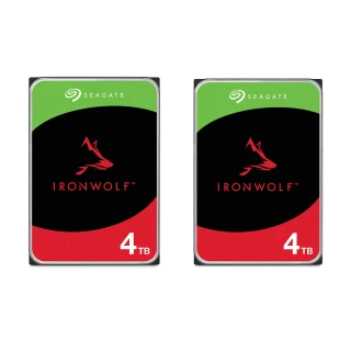 【SEAGATE 希捷】2入組 ★ IronWolf 4TB 3.5吋 5400轉 256MB NAS 內接硬碟(ST4000VN006)