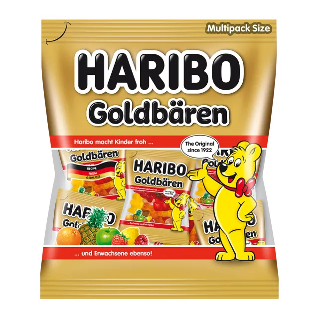 即期品【HARIBO 哈瑞寶】Q軟糖分享包250g(經典金熊)
