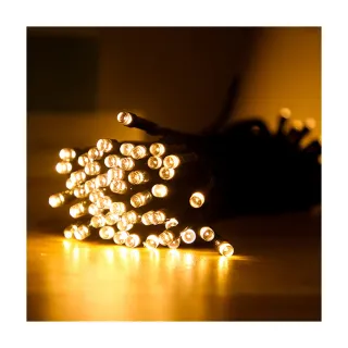 黑款100LED太陽能燈串1組(聖誕節 氣球派對 佈置 庭院燈 萬聖節 燈飾 樹燈 裝飾燈)