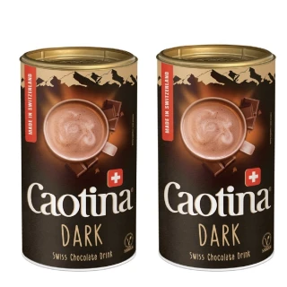 【Caotina 可提娜】頂級瑞士黑巧克力粉DARK2罐組(500g/罐x2)