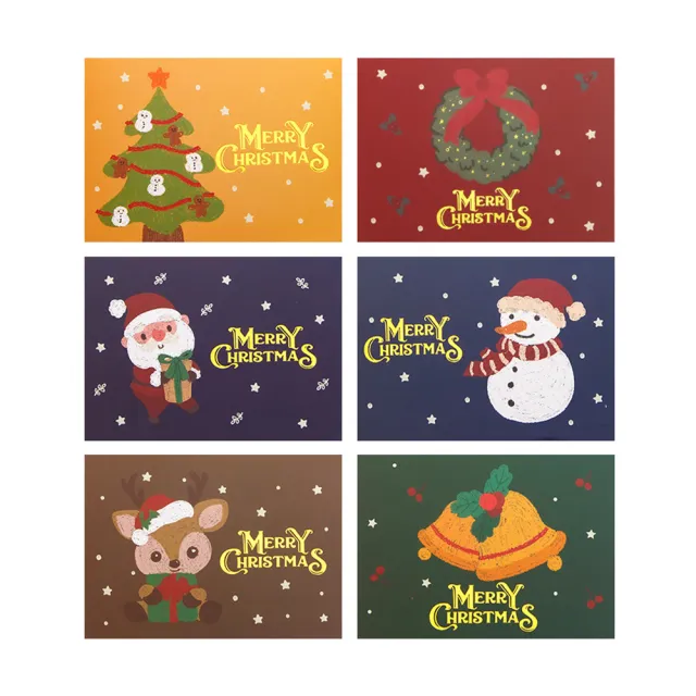 交換禮物聖誕節卡片6款1組(聖誕卡片 邀請卡 禮物卡 聖誕節 布置 聖誕 佈置)