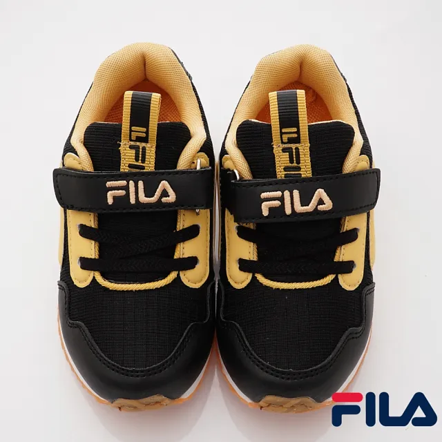 【童鞋520】FILA童鞋-經典慢跑運動鞋款(7-J451W-099黑-17-22cm)