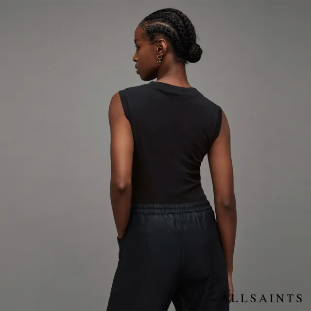 【ALLSAINTS】LEANA IMOGEN 純棉LOGO豹紋背心 WG004Z(修身版型)