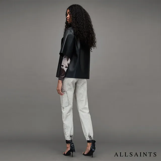 【ALLSAINTS】LEA 個性中腰水洗牛仔休閒長褲 WE004Z(常規版型)