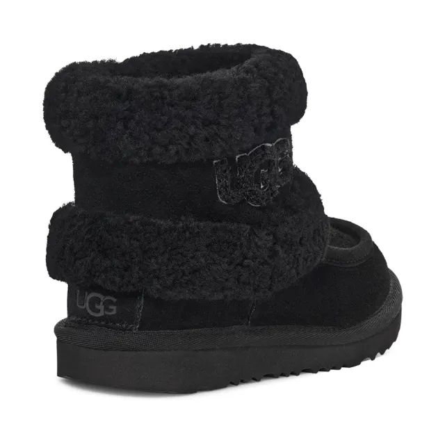 【UGG】童鞋/靴子/厚底靴/雪靴/Ultra Mini UGG Fluff(黑色-UG1143701KBLK)