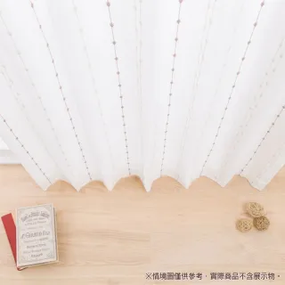 【NITORI 宜得利家居】隔熱遮像 蕾絲窗簾 窗紗 CORAL BR 150X176X1(蕾絲窗簾 窗紗 隔熱遮像 CORAL)