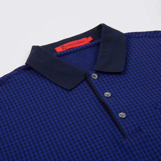 【ROBERTA諾貝達】台灣製男裝 潮流時尚 暖心舒適長袖POLO衫(藍)