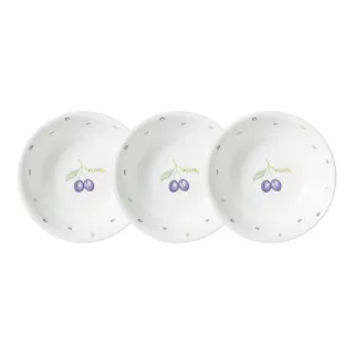 【CorelleBrands 康寧餐具】紫梅3件式湯碗組(C06)