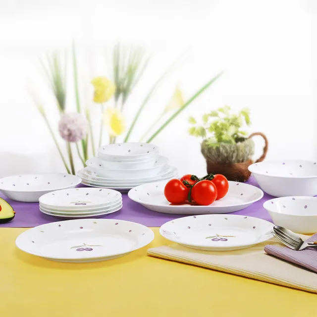 【CorelleBrands 康寧餐具】紫梅3件式小羹碗組(C05)