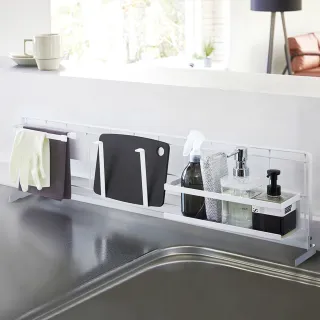 【YAMAZAKI】tower網格收納支架S-白(廚房收納/置物架/收納架/置物架/餐具收納)