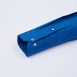 【ROBERTA 諾貝達】商務襯衫 進口素材 純棉回復力強 不易起皺長袖襯衫(亮藍)