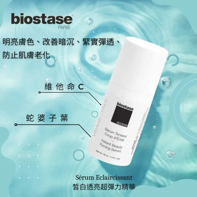 【Biostase】皙白透亮超彈力精華(水漾青春系列、各種膚質)