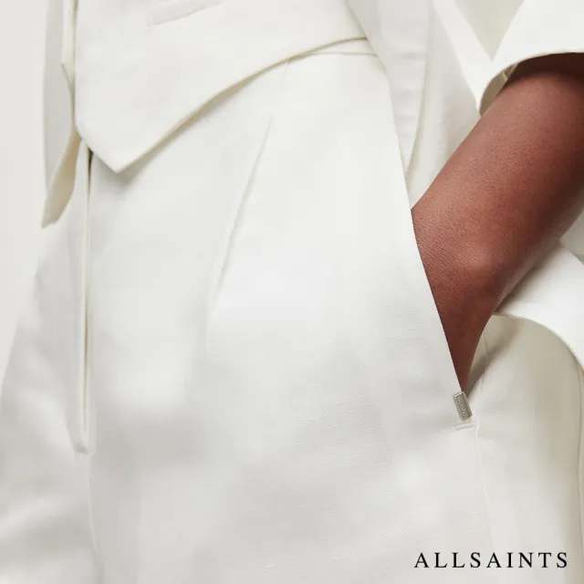 【ALLSAINTS】PETRA 高腰西裝短褲Off White WT005Y(舒適版型)