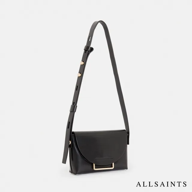 【ALLSAINTS】FRANCINE 牛皮側背包Black WB587Z