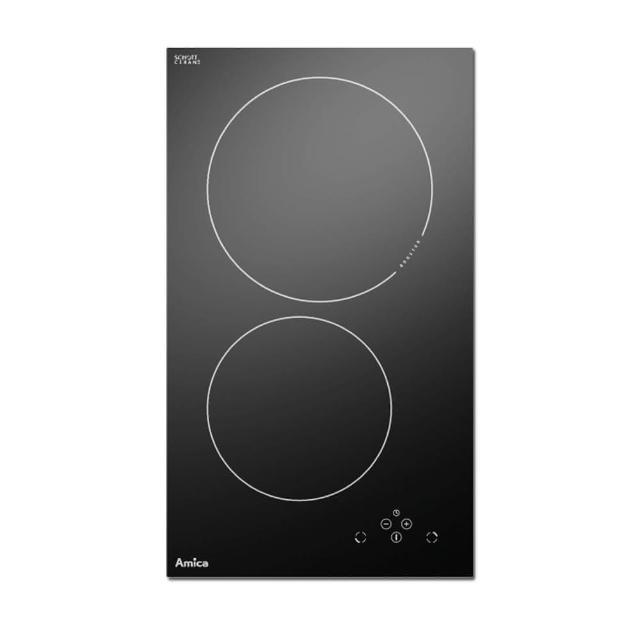 【Amica】直立雙口IH感應爐 獨家防溢 11段火力 兒童安全鎖 快速加熱 小鍋具偵測(PI-3512 TF)