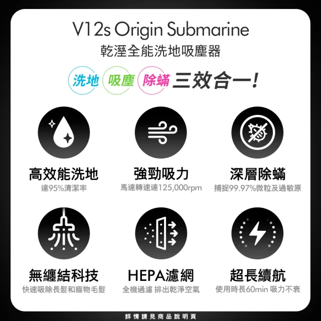 dyson 戴森】V12s Origin Submarine SV49乾溼全能洗地吸塵器- momo購物