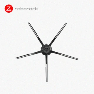 【Roborock 石頭科技】石頭/小瓦/米家 掃地機器人通用 原廠軟膠邊刷(黑色 2 入)