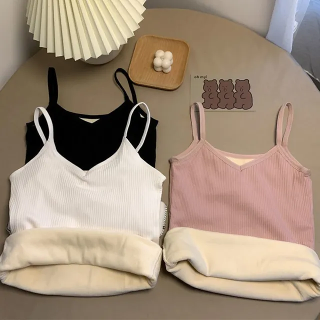 【D.studio】韓版保暖加厚防寒內刷毛背心(上衣 小可愛 女裝 衣服 短版上衣 短板上衣 V112)
