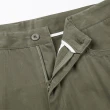 【ROBERTA 諾貝達】男裝 橄欖綠平口休閒褲-輕磨洗加工(台灣製)