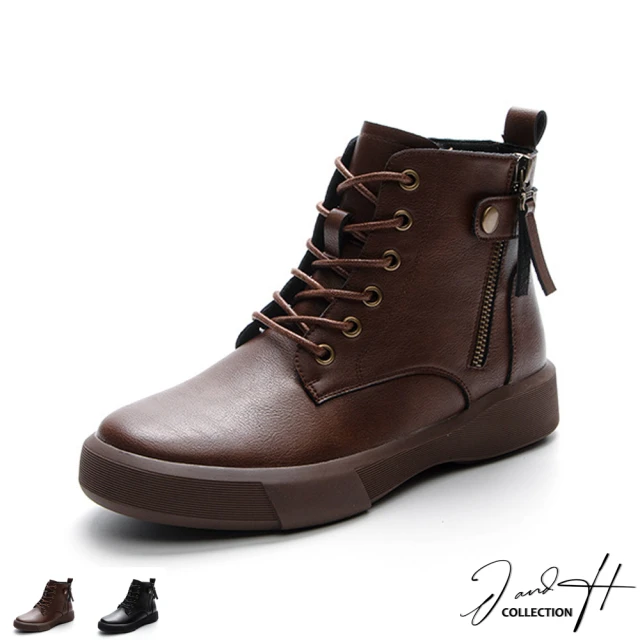 J&H collectionJ&H collection 經典英倫風拉鏈釦飾馬丁靴(現+預 棕色 / 黑色)