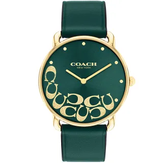 【COACH】官方授權經銷商 Elliot 時尚金屬光C字石英手錶-36mm 母親節 禮物(14504337)
