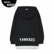 【MLB】童裝 運動套裝 大學T+棉褲 紐約洋基隊(7FS2B0536-50BKS)