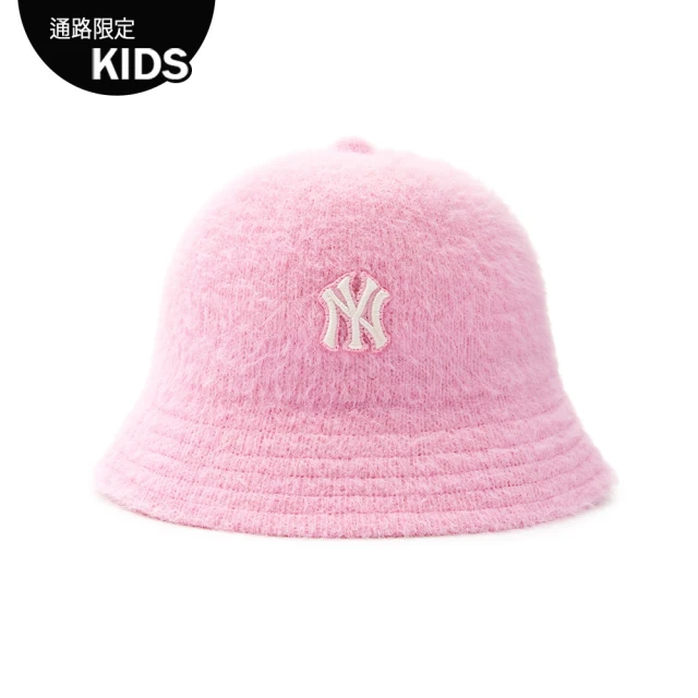 MLB 童裝 水貂毛圓頂漁夫帽 鐘型帽 童帽 紐約洋基隊(7FHTB0136-50PKS)