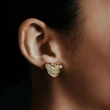 【SHASHI】紐約品牌 LUCY 立體愛心耳環 經典金色愛心耳環(立體愛心耳環)