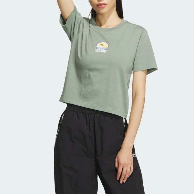 adidas 愛迪達 上衣 女款 短袖上衣 運動 三葉草 OD TEE 1 綠 IK8612