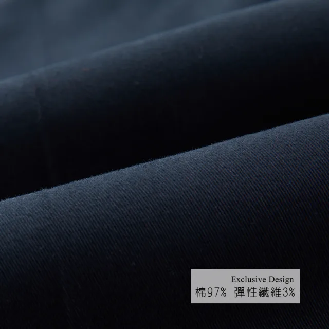 【ROBERTA 諾貝達】男裝 藍黑色休閒褲-打摺舒適剪裁(經典款 台灣製)