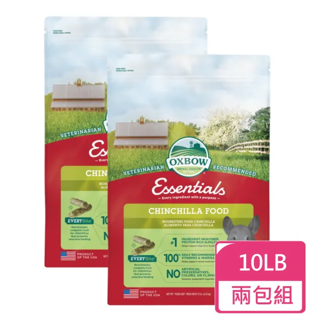 【OXBOW】龍貓飼料10LB/包;兩包組(龍貓糧 金吉拉鼠飼料 絲絨鼠飼料)