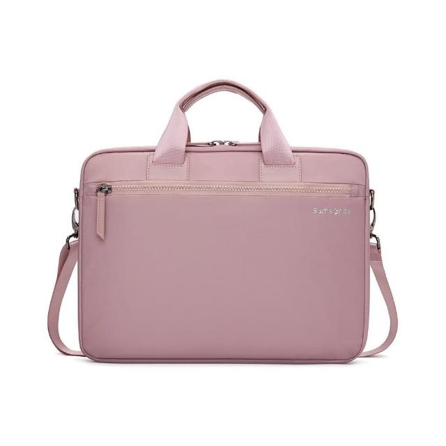 【Samsonite 新秀麗】DENDI-ICT BP5*002-13/14吋筆電手提/側揹包-櫻花粉(電腦包)